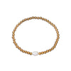 Elegant Round Stainless Steel Freshwater Pearl Plating Gold Plated Bracelets