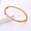 Retro Round Stainless Steel 18k Gold Plated Zircon Bangle In Bulk