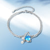 Simple Style Butterfly Sterling Silver Inlay Crystal Bracelets