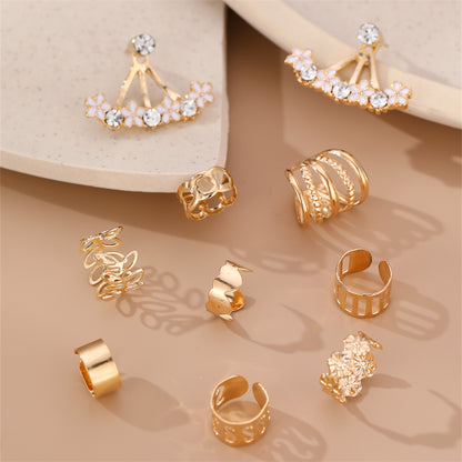 1 Set Ig Style Simple Style Solid Color Irregular Inlay Alloy Artificial Gemstones Artificial Rhinestones Ear Studs