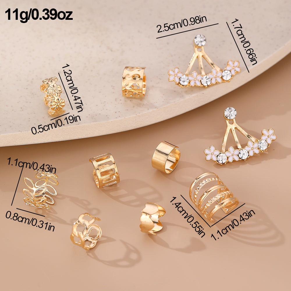 1 Set Ig Style Simple Style Solid Color Irregular Inlay Alloy Artificial Gemstones Artificial Rhinestones Ear Studs