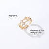 Casual Simple Style Round Number Heart Shape Copper Irregular Inlay Zircon Open Rings