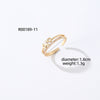 Casual Simple Style Round Number Heart Shape Copper Irregular Inlay Zircon Open Rings