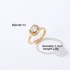 Casual Simple Style Round Number Heart Shape Copper Irregular Inlay Zircon Open Rings