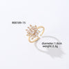 Casual Simple Style Round Number Heart Shape Copper Irregular Inlay Zircon Open Rings