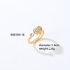 Casual Simple Style Round Number Heart Shape Copper Irregular Inlay Zircon Open Rings