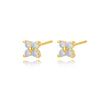 Simple Style Flower Copper Plating Inlay Zircon Gold Plated Rings Earrings Necklace