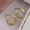 1 Pair Simple Style Commute U Shape Plating Inlay Copper Zircon 18k Gold Plated Earrings