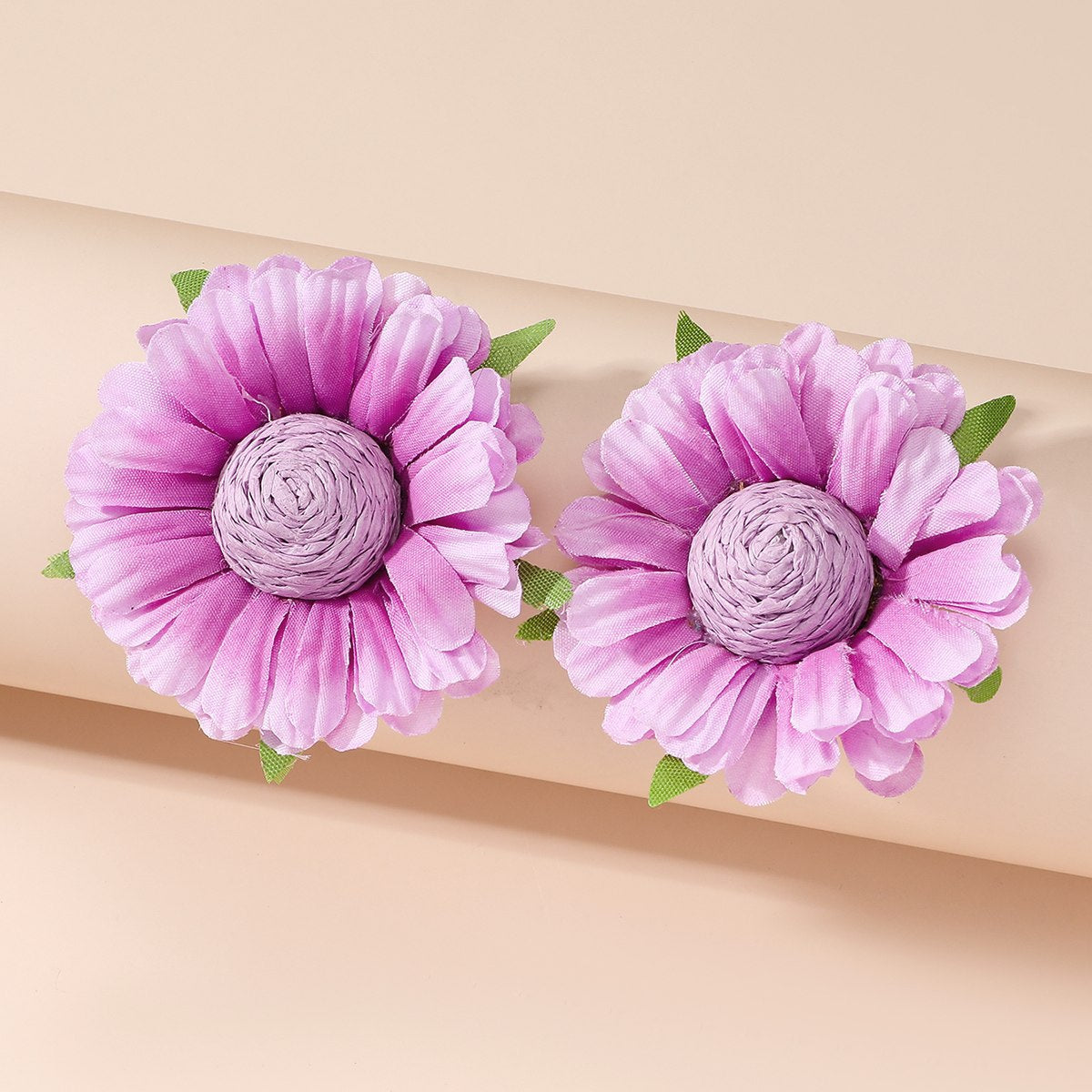 Sweet Flower Polyester Women's Drop Earrings