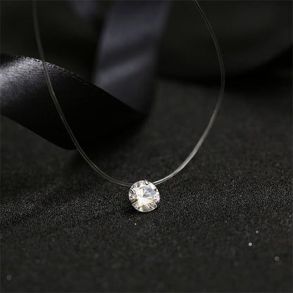 Simple Style Round Copper Zircon Necklace Pendant In Bulk