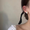 1 Pair Elegant Sweet Tassel Flower Bow Knot Inlay Imitation Pearl Copper Rhinestones Earrings