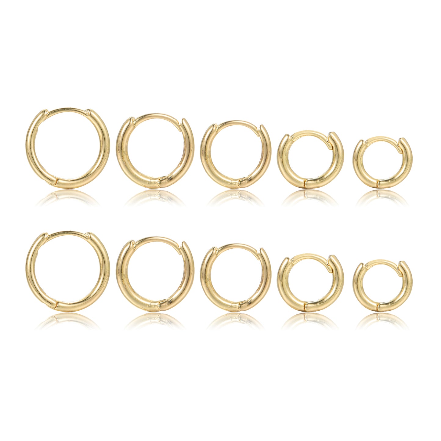 3 Pairs 5 Pairs Luxurious Simple Style Classic Style Round Water Droplets Twist Plating Alloy Gold Plated Silver Plated Hoop Earrings