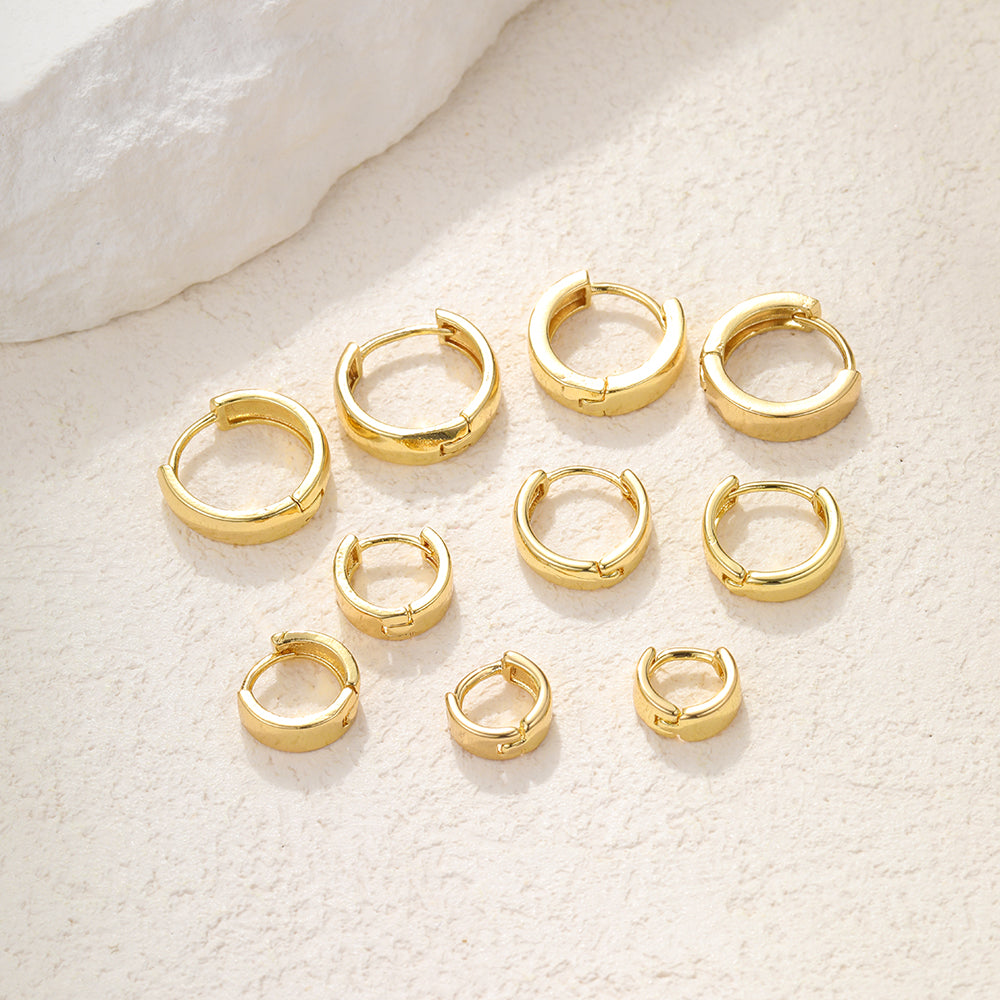 3 Pairs 5 Pairs Luxurious Simple Style Classic Style Round Water Droplets Twist Plating Alloy Gold Plated Silver Plated Hoop Earrings