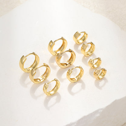 3 Pairs 5 Pairs Luxurious Simple Style Classic Style Round Water Droplets Twist Plating Alloy Gold Plated Silver Plated Hoop Earrings