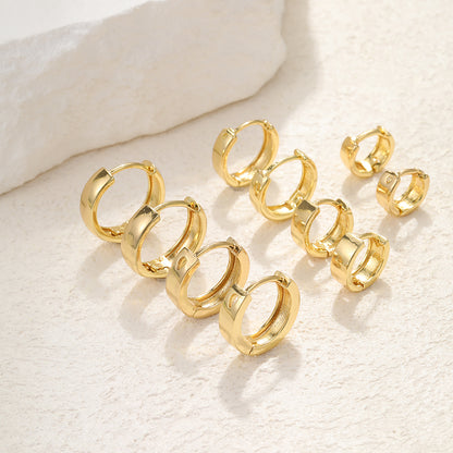 3 Pairs 5 Pairs Luxurious Simple Style Classic Style Round Water Droplets Twist Plating Alloy Gold Plated Silver Plated Hoop Earrings