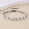 Ig Style Simple Style Oval Copper Inlay Zircon Tennis Bracelet