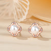 1 Pair Simple Style Heart Shape Flower Inlay Sterling Silver Zircon Ear Studs