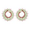 1 Pair Lady The Answer Inlay Alloy Rhinestones Earrings