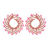 1 Pair Lady The Answer Inlay Alloy Rhinestones Earrings