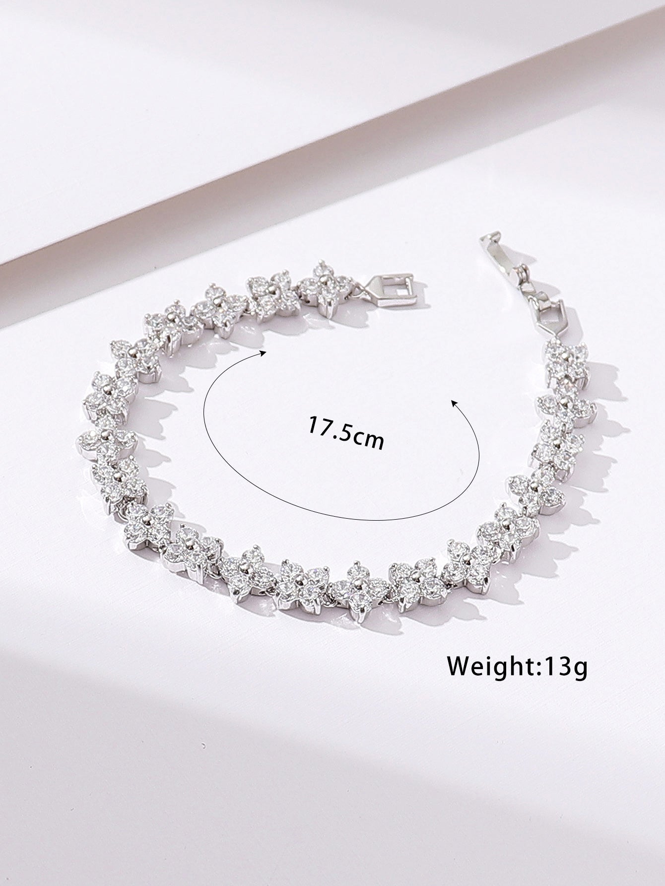 Shiny Four Leaf Clover Grain Rhinestones Artificial Crystal Wholesale Bracelets