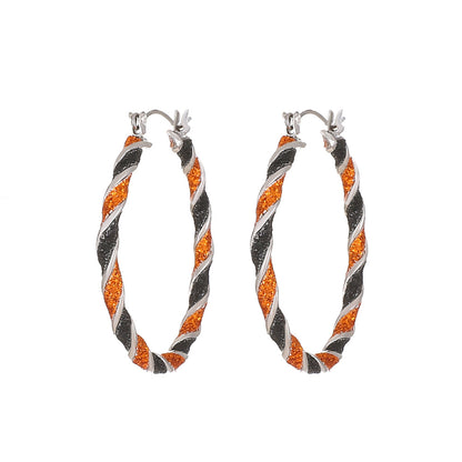 1 Pair Modern Style Streetwear Halloween Pattern Geometric Plating Alloy Drop Earrings