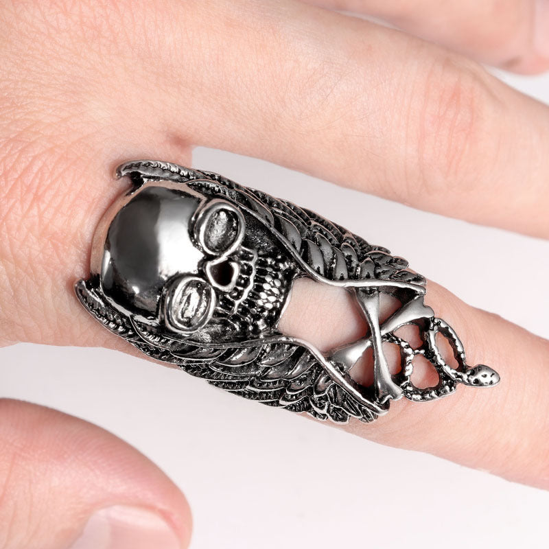 Punk Skull Alloy Wholesale Open Rings