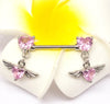 Elegant Beach Heart Shape Wings Copper Plating Inlay Zircon White Gold Plated Gold Plated Chest Ring