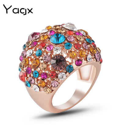 Luxurious Lady Bohemian Geometric Zircon Alloy Wholesale Rings