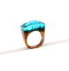 Casual Geometric Wood Resin Wholesale Rings