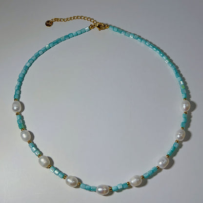 Simple Style Round Shell Beaded Women's Necklace