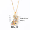 Casual Cute Hip-hop Little Bear Copper Zircon Pendant Necklace In Bulk