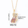 Casual Cute Hip-hop Little Bear Copper Zircon Pendant Necklace In Bulk