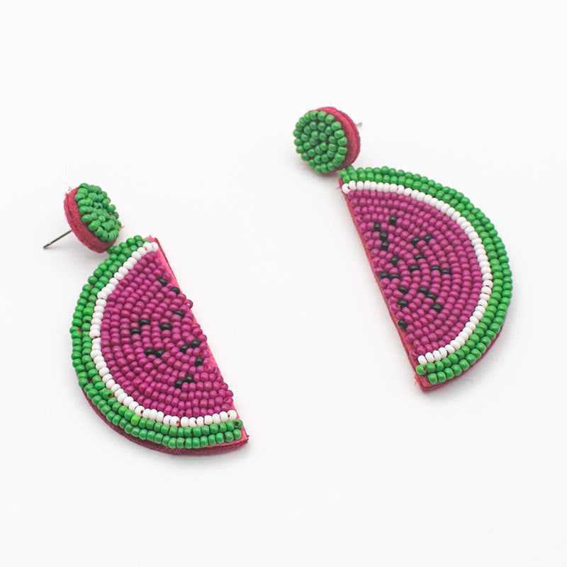 Fashion Fruit Beaded Alloy Plating Women's Drop Earrings 1 Pair