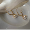 Elegant Vintage Style Geometric Artificial Pearl Alloy Tassel Plating Women's Drop Earrings