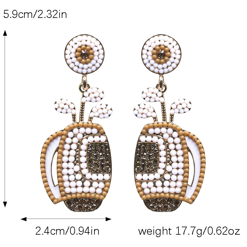 1 Pair Casual Color Block Inlay Alloy Resin Drop Earrings