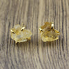 1 Pair Simple Style Irregular Inlay Gem Natural Stone Ear Studs