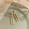 1 Pair Simple Style Round Inlay Alloy Pearl Zircon Ear Studs