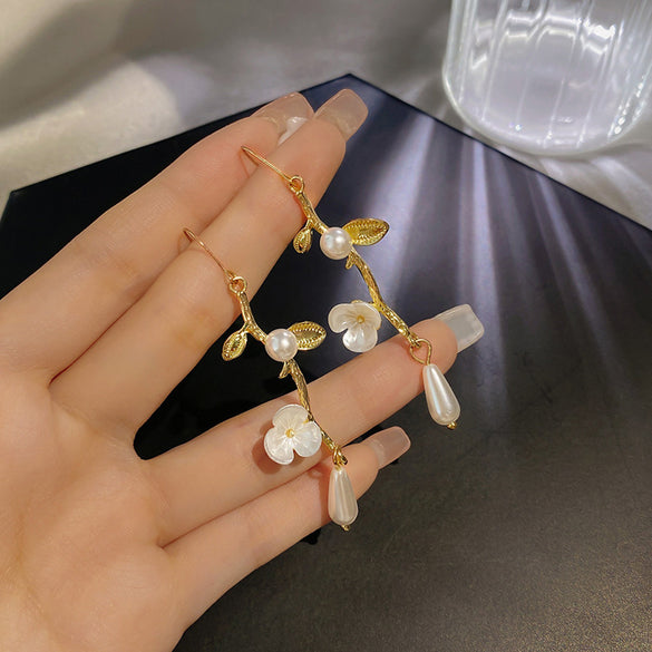 1 Pair Simple Style Heart Shape Inlay Alloy Rhinestones Drop Earrings