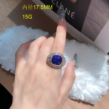 Retro Geometric Zircon Alloy Wholesale Rings