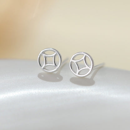 Simple Style Flower Snowflake Notes Sterling Silver Ear Studs 1 Pair