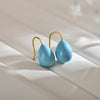 1 Pair Modern Style Solid Color Enamel Stainless Steel 18k Gold Plated Ear Studs