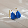 1 Pair Modern Style Solid Color Enamel Stainless Steel 18k Gold Plated Ear Studs