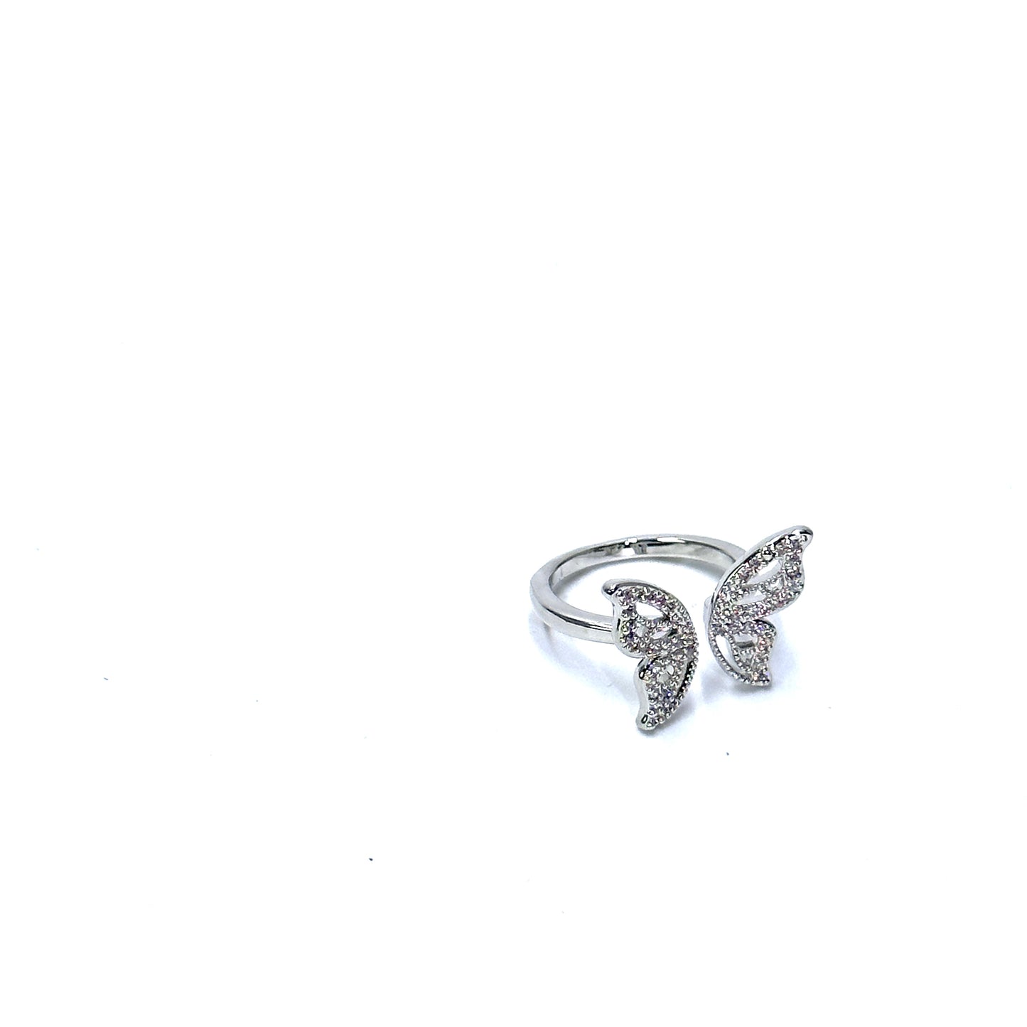 Sweet Butterfly Alloy Inlay Artificial Gemstones Artificial Rhinestones Women's Open Rings