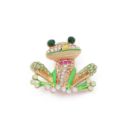 Funny Animal Alloy Enamel Inlay Artificial Gemstones Women'S Brooches