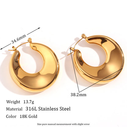 1 Pair Simple Style Classic Style Solid Color Plating Stainless Steel Rhinestones 18k Gold Plated Ear Studs