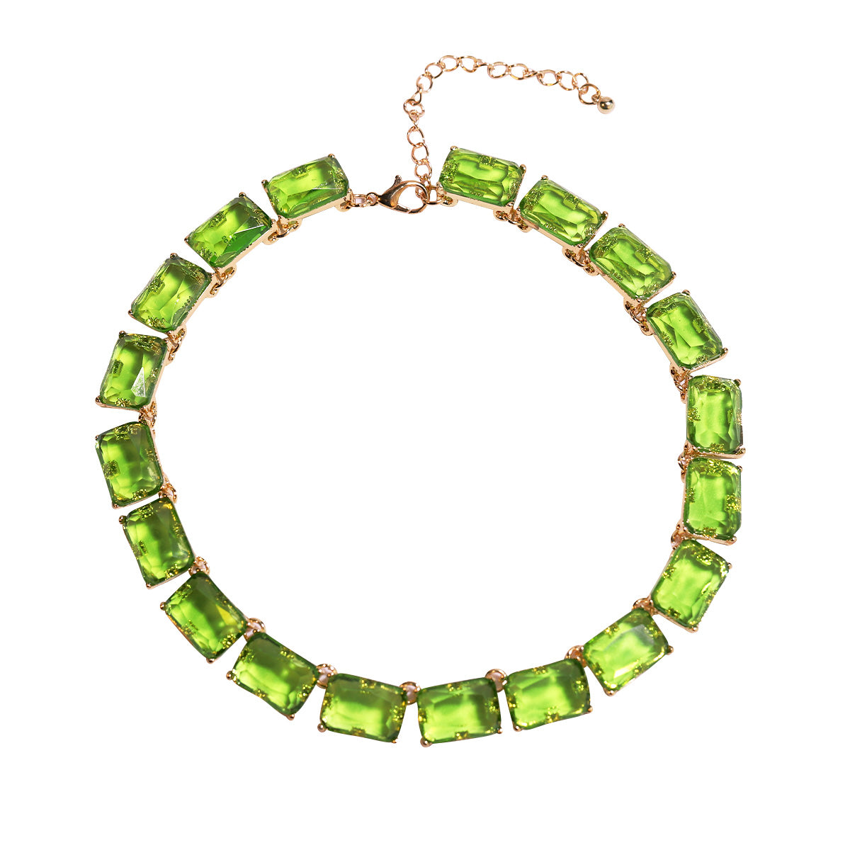 Luxurious Simple Style Shiny Geometric Alloy Inlay Resin Women's Necklace