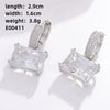 1 Pair Casual Sweet Korean Style Geometric Inlay Copper Zircon Drop Earrings