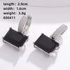 1 Pair Casual Sweet Korean Style Geometric Inlay Copper Zircon Drop Earrings