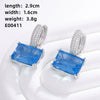 1 Pair Casual Sweet Korean Style Geometric Inlay Copper Zircon Drop Earrings