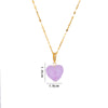 Sweet Heart Shape Plastic Titanium Steel Copper Plating Women's Pendant Necklace